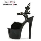 Stripper Heels Women Shoes Sexy Show Sandals Party Club Platform Stiletto High-heeled Pole Dance Prom Dress Shoes