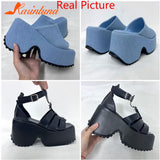 Heeled Platform Sandals For Women Summer 2023 Ankle Buckle Square Toe Sandals Simply Causal Open Toe Sandals Slipper
