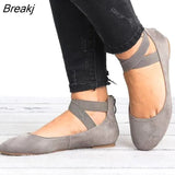 Heel Matte Round Toe Women's Ankle Strap Hollow Single Shoes Ballet Flats Spring 2023 Ladies Fashion Comfortable Female