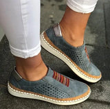 Breakj Ms. Casual Single Shoe Flat Bottom Large Thick Base Breathable Women's Shoes Light Leisure