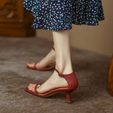 Women's Sandals 2023 Sexy Square Head Strap High Heels Basic Shoes Casual Party Pumps Female Fashion