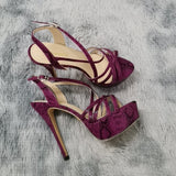 2023 NEW 14CM Open Toe Platform High Heels Snake Pattern Sandals Sexy Ankle Strap Gladiator Party Dress Women
