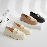 for Woman 2023 Low Heel Elegant Women's Summer Footwear Platform Black Loafers Comfortable Fashion Shoe Stylish Slip on