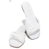 Flat Bottom Slipper Female Solid Color Side Exposed Beach Cool