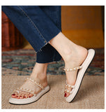 New Women Summer Fashion Chain Flip-flops Sandal Slippers Woman Flat Platform Sandals Casual Flat Slippers