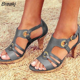 Women's Sandals Summer Roman Woman Shoes High Heel Retro Bohemia Shoes Female Comfortable 2022 Sandals Ladies Casual