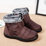 New Waterproof Snow Boots for Women Non Slip Bottom Faux Fur Ankle Boots Woman Couples Plus Size Thick Plush Winter