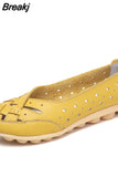Women Shoes 2023 New Arrival Flat Shoes Women Hollow Loafer Ballerina Flats Casual Female Shoes Plus Size 44