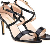 Women Sandals Sexy 9cm Open Toe Ankle Strap High Heels Thin Heel Summer Buckle Sandal Ladies Party Wedding