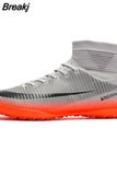 Men Soccer Shoes Turf Black Kids Cleats Training Football Boots High Ankle Sport Sneakers Size
