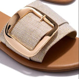 Breakj New Sandals 2025 Large Flat Bottom Fish Mouth Side Buckle Women's Cool