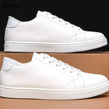 Spring White Shoes Men Casual Shoes PU Leather Men's Sneakers Cool Street Boys Shoes Brand Male Footwear Flat Sports
