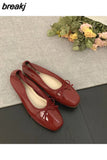 Bow Knot Flats Slip On Casual Shoes Women Boat Ballet Flat Ballerina Soft Moccasins Female New Fashion Gold Sliver