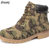boots men shoes hot warm plus fur winter snow boots work shoes men pu leather lace-up ankle military boots men plus