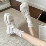 Shoes Women Japanese Mary Jane Shoes Women 2023 New Vintage Girls Students JK Uniform High Heel Platform Thick Sole