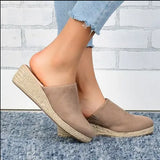 Summer Shoes Clogs Wedge Roman Sandals Suit Female Beige Women's Heels Muffins shoe Comfort Platform Gladiator Black