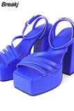 New Platform Sandals For Women Hoof Heels High Platform Chunky Heels 2023 Summer Sexy Elegant Fashion Woman Sandals
