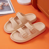 Buckle Thick Platform Slippers Women Home Soft Sole eva Cloud Slides Sandals Woman 2023 Summer Non Slip Beach Flip