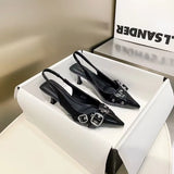 Breakj Bag Head Sandals Spring And Summer New High-End Light Tip Beautiful Back Empty Women's