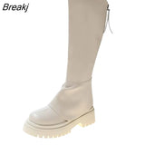 Women Platform Knee High Boots 2023 Autumn Gothic Shoes Round Toe Zip Long Riding Female Fashion Ytmtloy Botines De Mujer