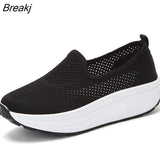 Mesh Women Shoes Platform Loafers Autumn Slip On Breathable Women Casual Flats Zapatos Mujer Size