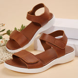 Breakj Size 2024 Summer New Daily Casual One-Word Velcro Women's Flat