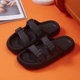 Buckle Thick Platform Slippers Women Home Soft Sole eva Cloud Slides Sandals Woman 2023 Summer Non Slip Beach Flip
