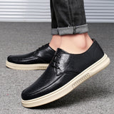 Leather men shoes lace up Breathable Casual Men oxfords Shoes Man Moccasins Driving Brand men shoes