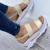 Fashion Wedge Female Platform Buckle Strap Street Summer Outdoor Shoes Punk Beach Wedges Women Sandals Sandalias De