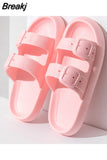 Bathroom Slippers Summer Indoor Eva Slides Home Sandals Slippers Men Women Non-Slip Household Family Bath Shoes