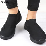 Women Flat Slip on White Shoes Woman Lightweight White Sneakers Summer Autumn Casual Chaussures Femme Basket Flats