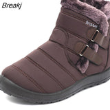 Women Boots Waterproof Snow Boots Female Plush Winter Boots Women Warm Ankle Botas Mujer Winter Shoes Woman Plus Size 43