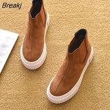 Winter Shoes Women Chelsea Boots Thick Sole Leopard Winter Shoes Warm Plush Women's Boots Woman Ankle Botas