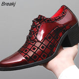 Men Formal Shoes High Heels Business Dress Shoes Male Oxfords Pointed Toe Formal Shoe for Man Luxury Wedding Party Leather
