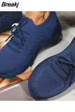 Large Size Flying Woven Sports Shoes Women's Mesh Breathable Casual Women's Single Shoes Running