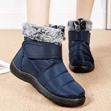 Winter Warm Rabbit Fur Snow Boots for Women Waterproof Non Slip Winter Boots Women Plus Size Thick Plush Ankle Botas