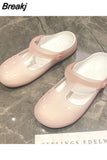 Women Blue Summer Sandals Rubber Jelly Shoes Non Slip Comfort Women Slipper And Sandal Hot Sale Women Beach Shoes Indoor