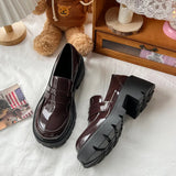 Women's Loafers 2023 Spring/Autumn British Style Slip-on Platform Mary Jane Shoes Girls Japanese School Jk Uniform Lolita