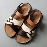 Fashion Men Leather Sandals Outdoor Comfortable Breathable Sports Casual Non-Slip Beach Luxury Sandals