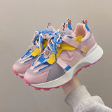 Women Vulcanized Woman Rivet Shoes Female Platform Wedges Women's Leopard Casual Ladies Women's Sneakers Tennis