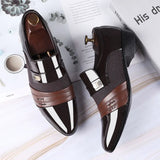 Slip On Men Dress Shoes Men Oxfords Fashion Business Dress Men Shoes 2023 New Classic Leather Men'S Suits