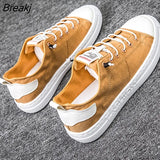 Men's Shoes Summer Breathable Old Beijing Cloth Shoes A Pedal Lazy Canvas Tide Shoes Trend All-match Small White Casual