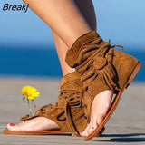 Women Fringe Flower Wedges Shoes 2020 Solid Flock Beach Casual Sandals Women Summer Flip Flop