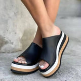 Slippers Women Shoes 2023 New Summer Peep Toe Sandals Fashion Platform Slippers Outdoor Casual Flip Flops Large Size