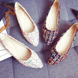 Brand Ladies Flats Casual Women Shoes Pointed toe Soft Comfortable Office Ladies Shoes Plus Size 42