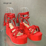 Women Summer Fashion Women's Sandals 2023 Women's Wedge Sandals Cross Straps Casual Women's Shoes Women's High