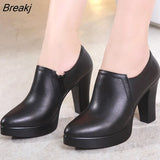 Women Genuine Leather Shoes New Fashion Women Pumps with High Heels for Ladies Work Shoes Dancing Platform Pumps 2023