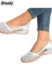 Women Sandals Summer Ladies Slides Shoes Leather Breathable Slippers Women Sandals Outside Casual Flats Retro