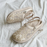 Women's Round Toe Flat Shoes Dress Comfortable Knitting Ballet Flat Casual Shoes Walking Flat Shoes Office Shoes Moccasins