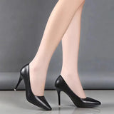 High Heels 34-43 Plus Size Women Shoes 10cm Thin Stiletto Banquet Wedding Shoes Sexy Pointed Toe Ladies Party